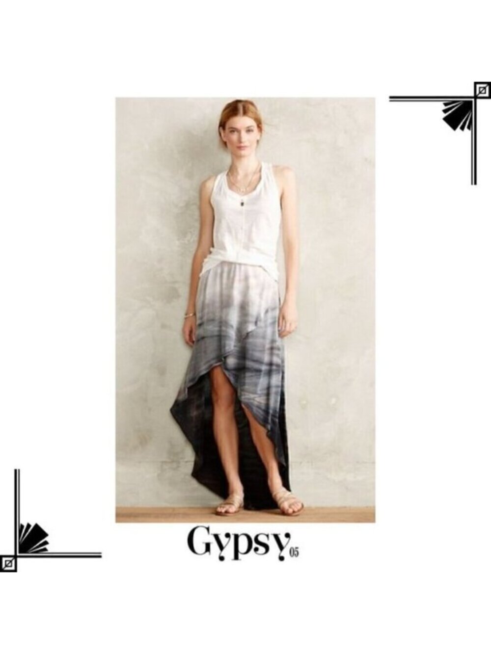 Gypsy 05 Silk Seascape Maxi Skirt - S